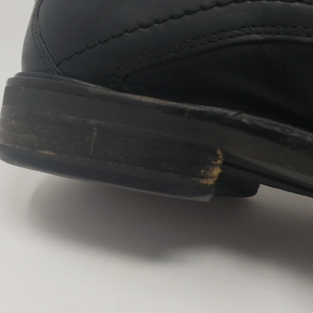 Ecco Black Leather Derby Shoes‎ Size Eur 45 US 11 Lace Up